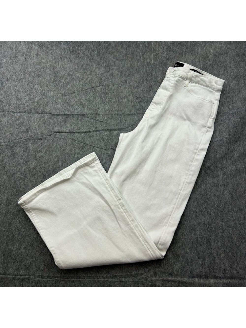 7 For All Mankind Jo Ultra High Rise Wide Leg Jeans Women's Size 31 White Denim